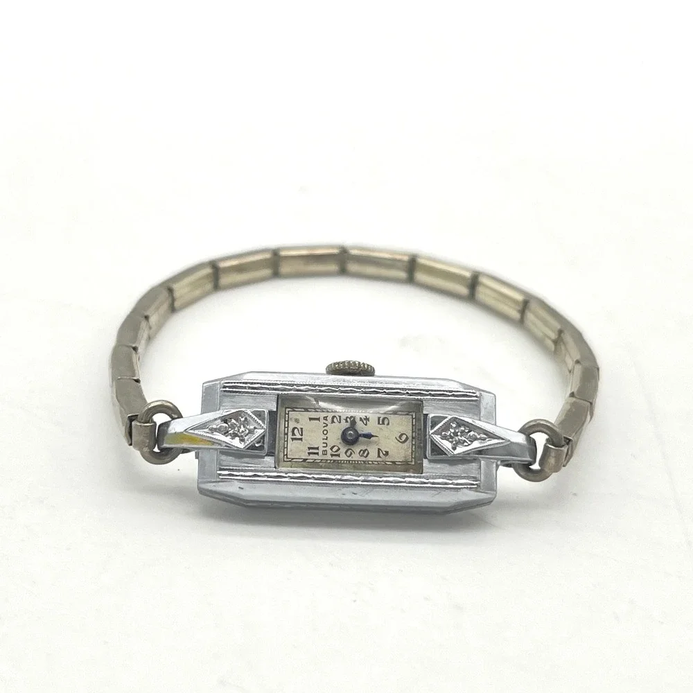 Vintage Bulova Art Deco 10K Rolled Gold Plate Watch Gold Filled Expansion Band